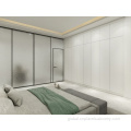 built in wardrobes New Design Sliding Door Wooden White Simple Wardrobe Factory